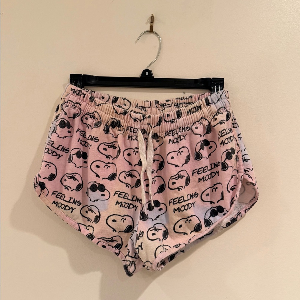 Snoopy Feeling Moody Tie Dye Terry Cloth Shorts